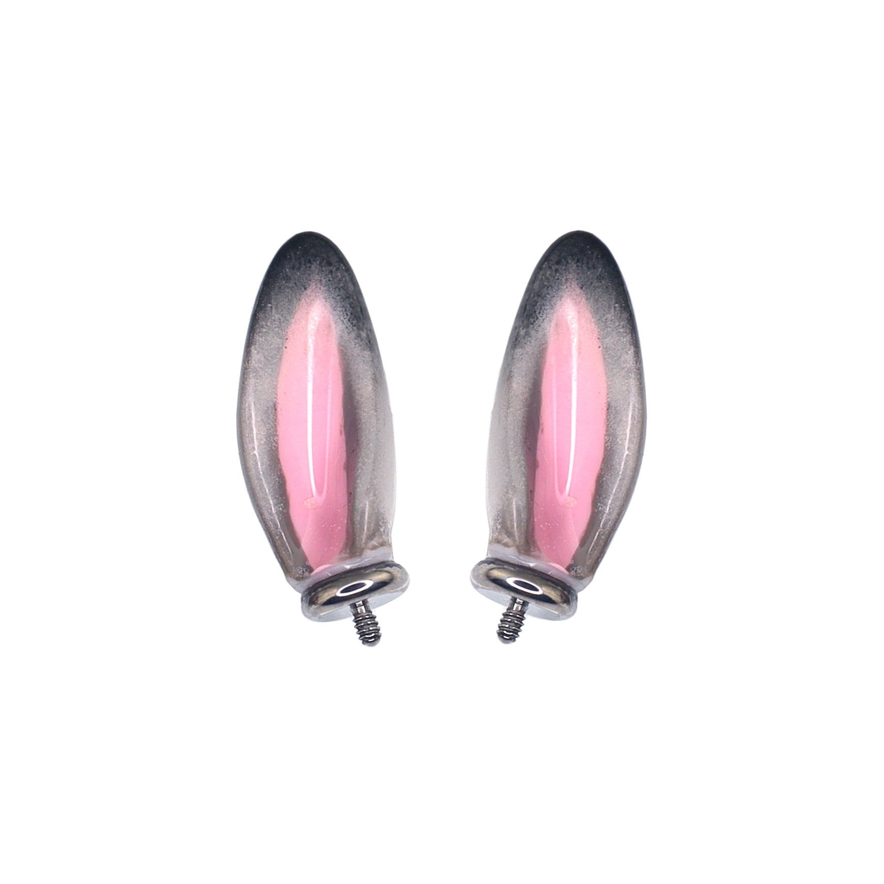 Bunny & Fox Internally Threaded Titanium Helix Couple Earrings