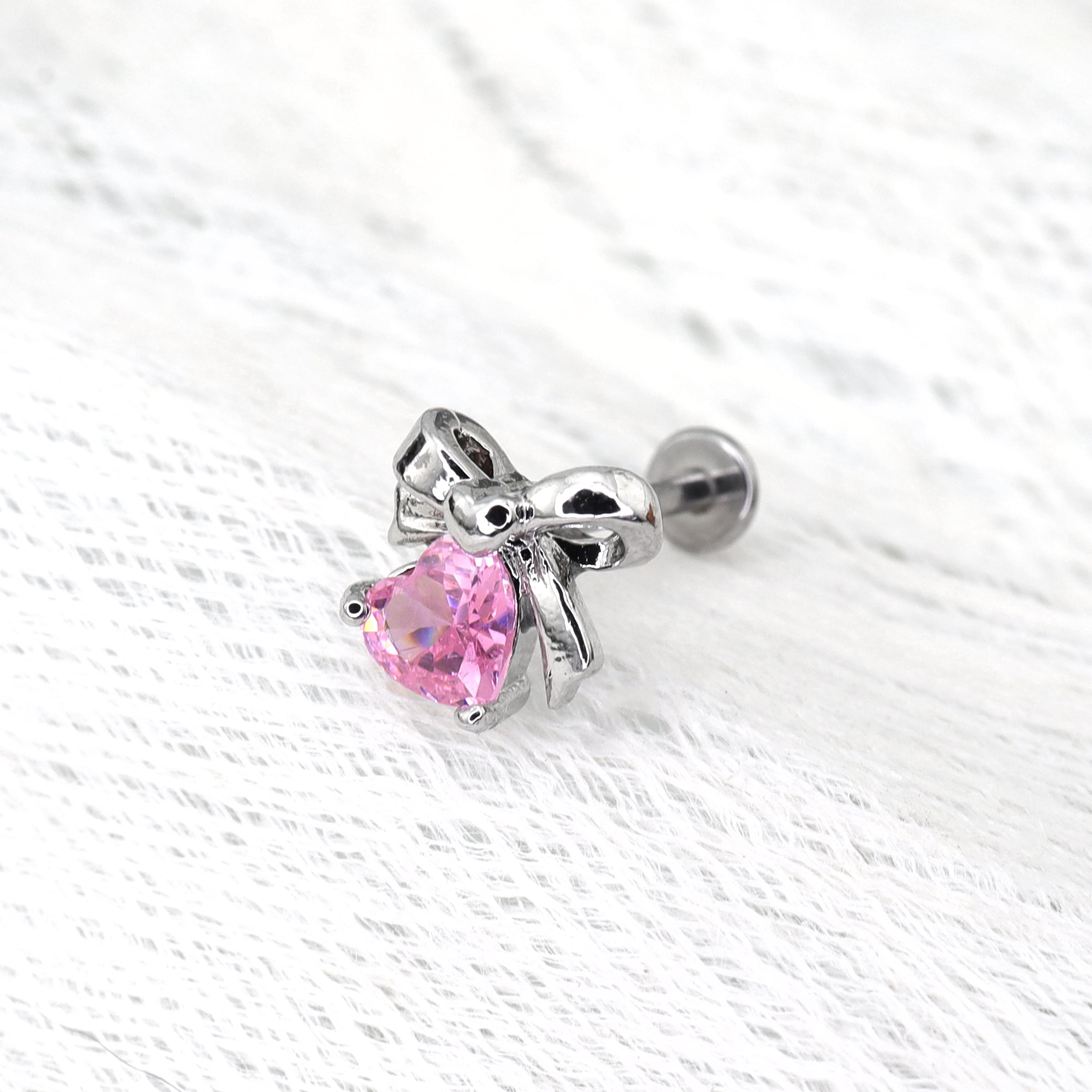 Bow CZ Stainless Steel Studs