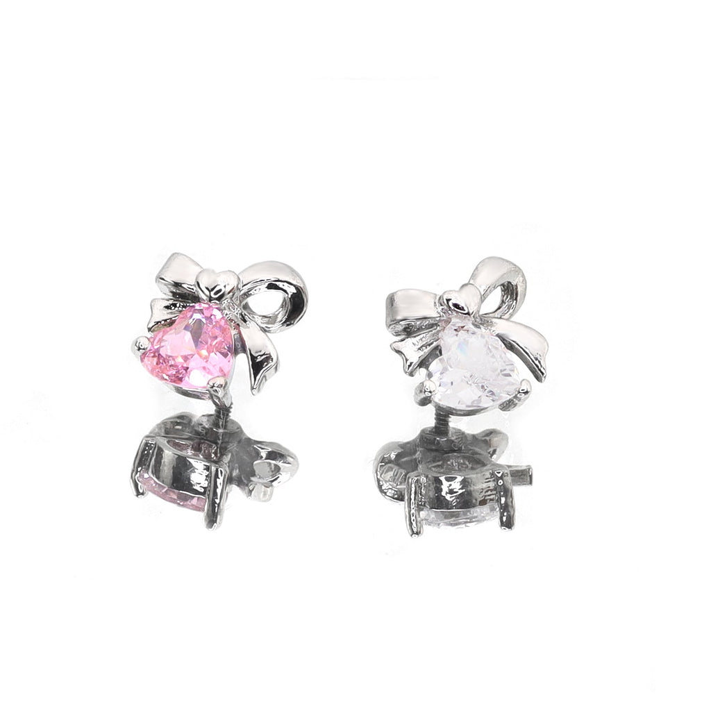 Bow CZ Stainless Steel Studs