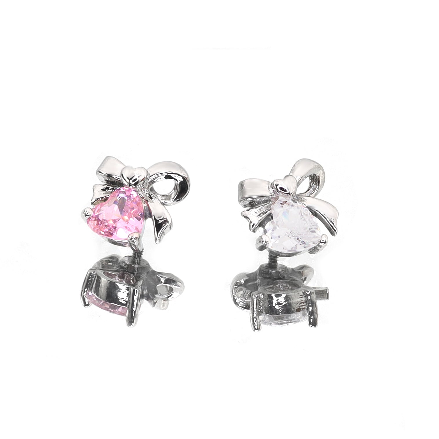 Bow CZ Stainless Steel Studs