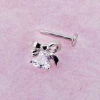Bow CZ Stainless Steel Studs