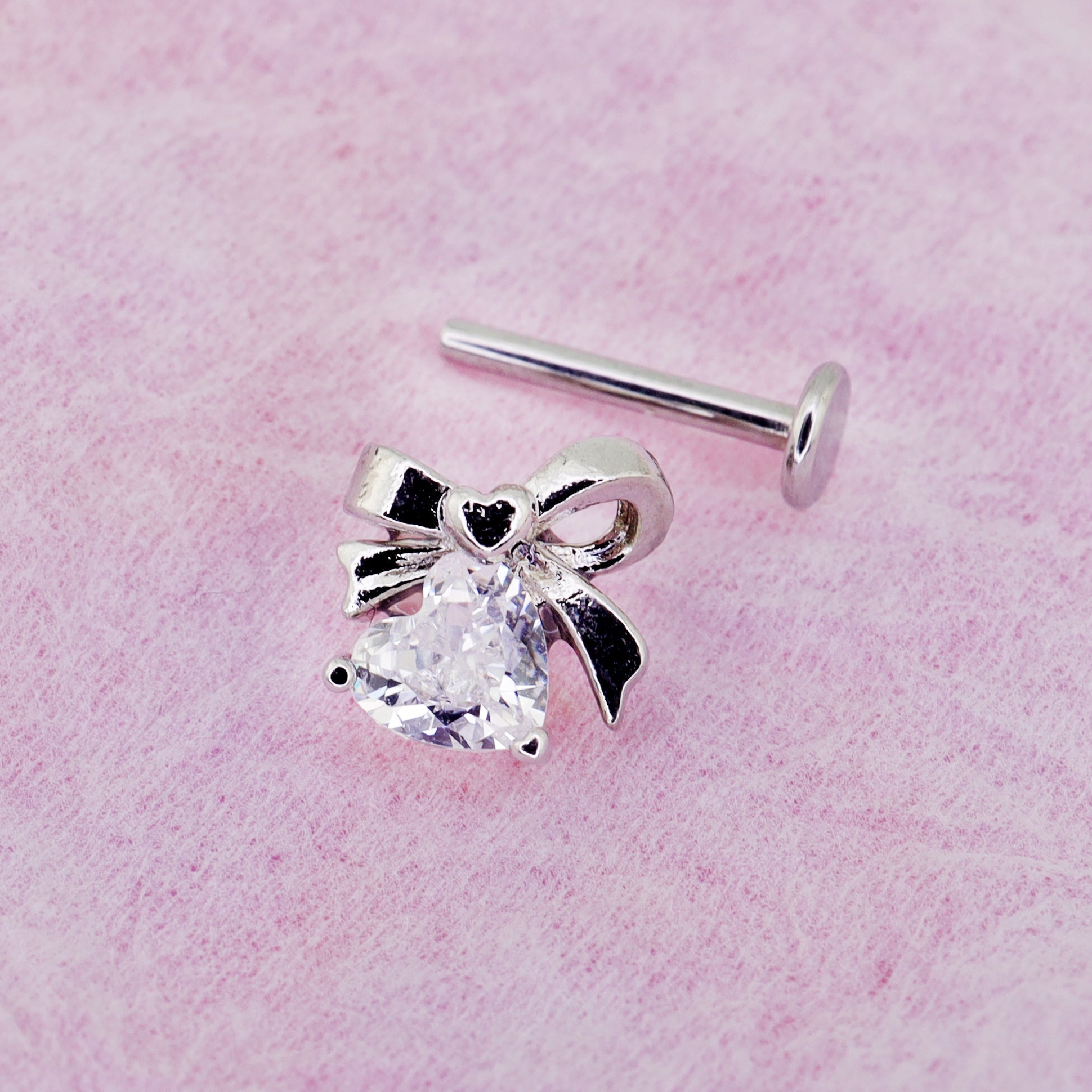 Bow CZ Stainless Steel Studs