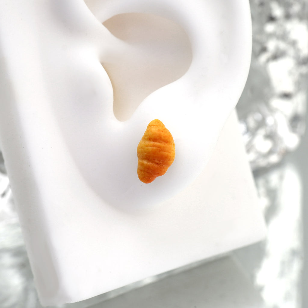 Star Baker - Cute Croissant Stainless Steel Ear Studs