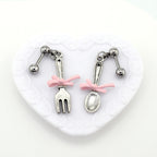 Star Baker- Cute Spoon & Fork stainless steel Earring