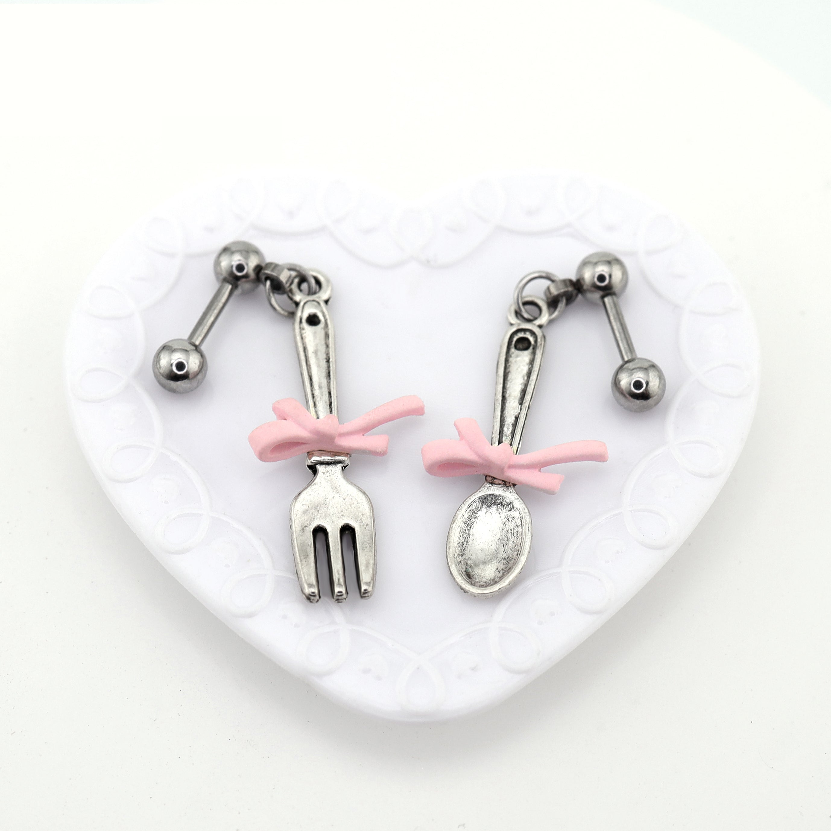 Star Baker- Cute Spoon & Fork stainless steel Earring