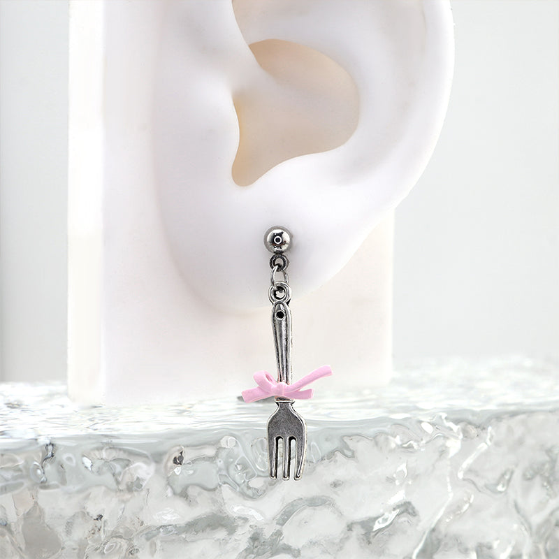 Star Baker- Cute Spoon & Fork stainless steel Earring