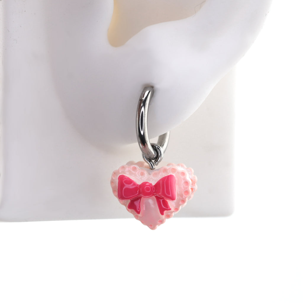 Star Baker- Cute Heart Cake Stainless Steel Earrings