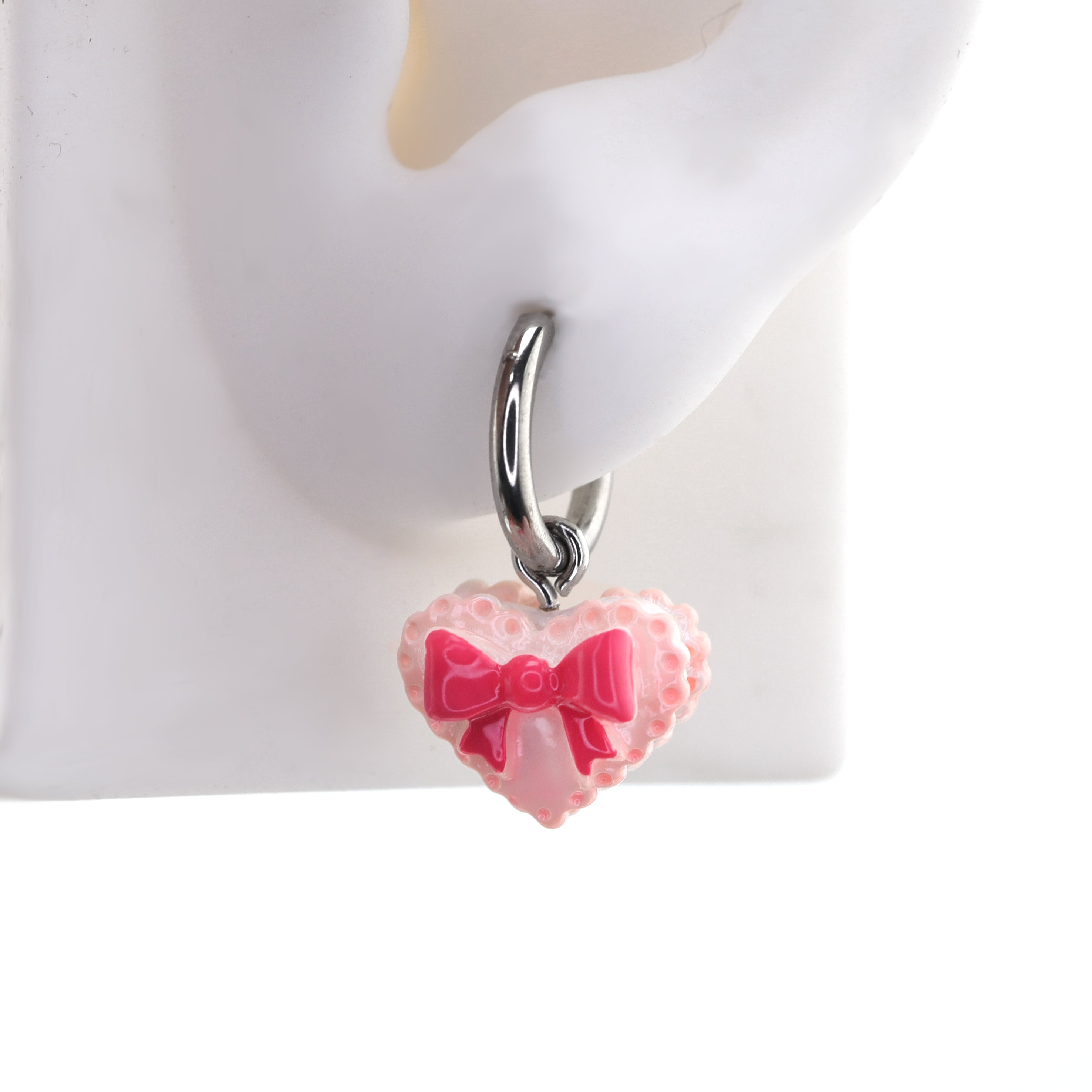 Star Baker- Cute Heart Cake Stainless Steel Earrings