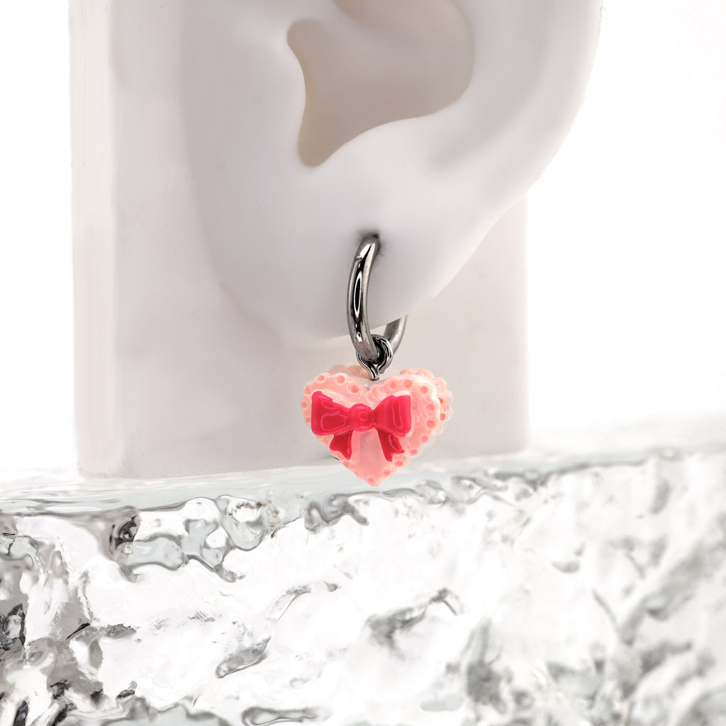Star Baker- Cute Heart Cake Stainless Steel Earrings