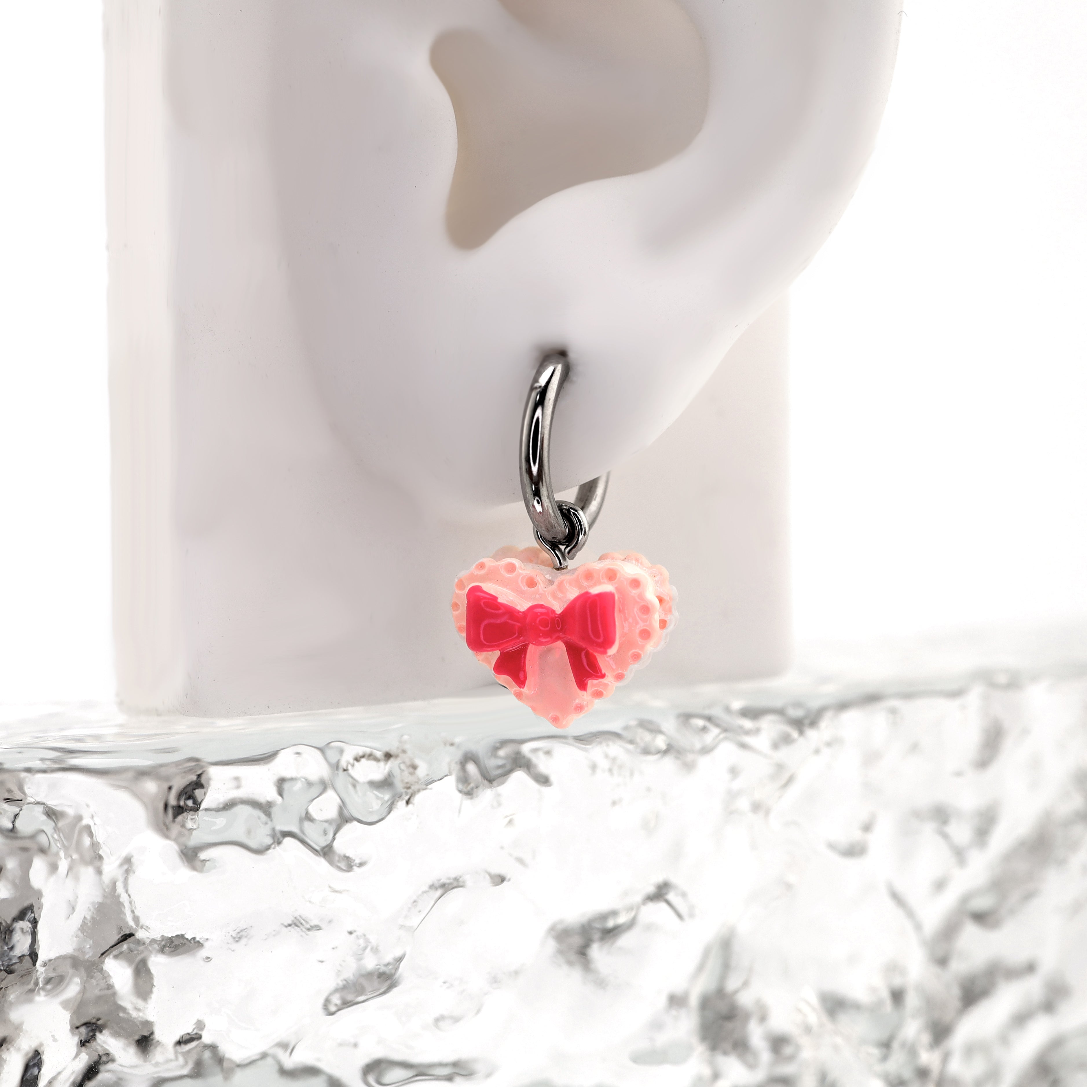 Star Baker- Cute Heart Cake Stainless Steel Earrings