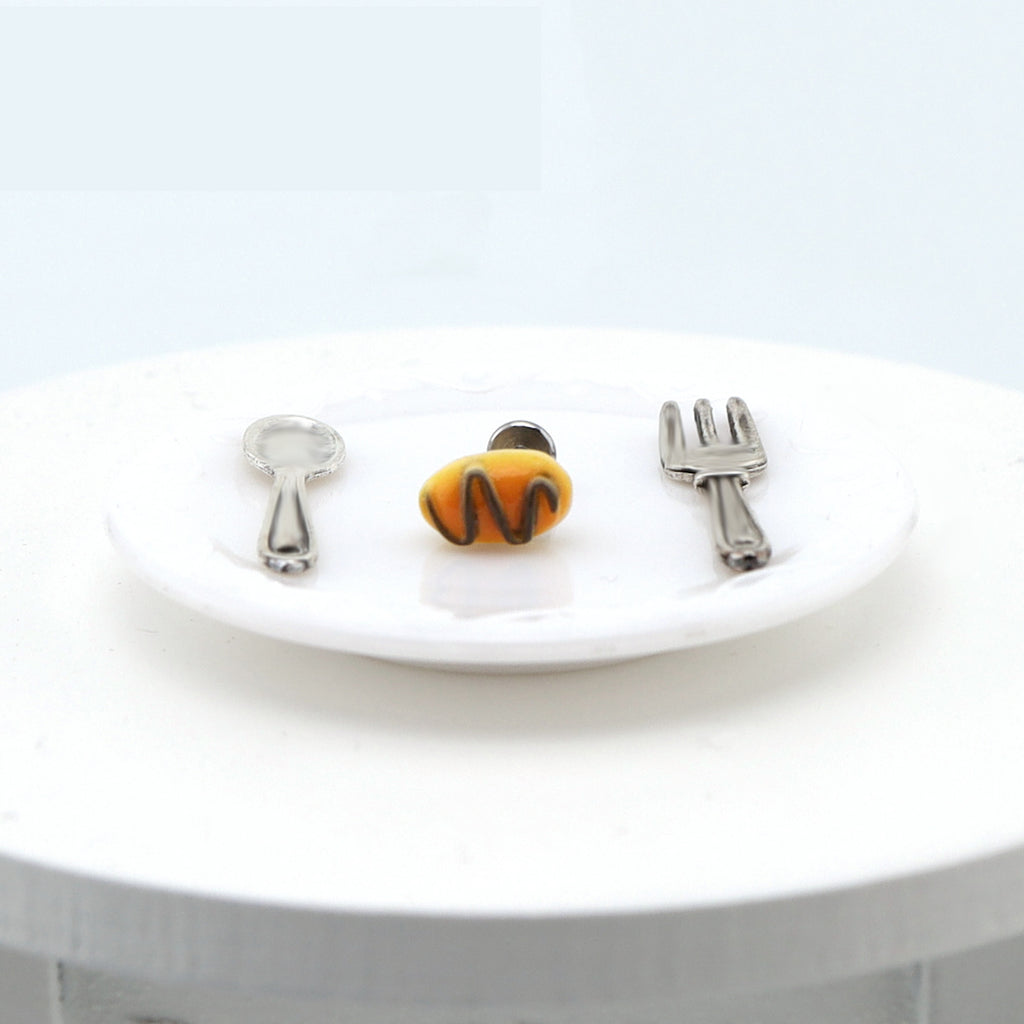 Star Baker - Chocolate Croissant Stainless Steel Ear Studs