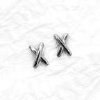 "X" Design Stainless Steel Ear Studs
