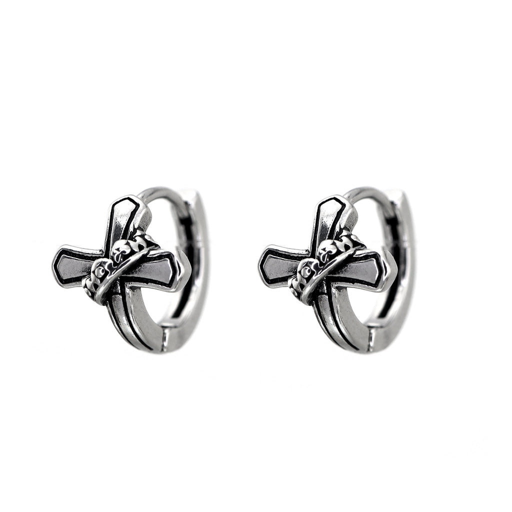 Twisted Cross stainless steel Earrings