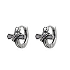 Twisted Cross stainless steel Earrings