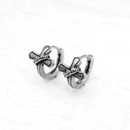 Twisted Cross stainless steel Earrings