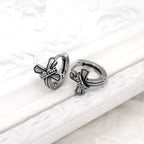 Twisted Cross stainless steel Earrings