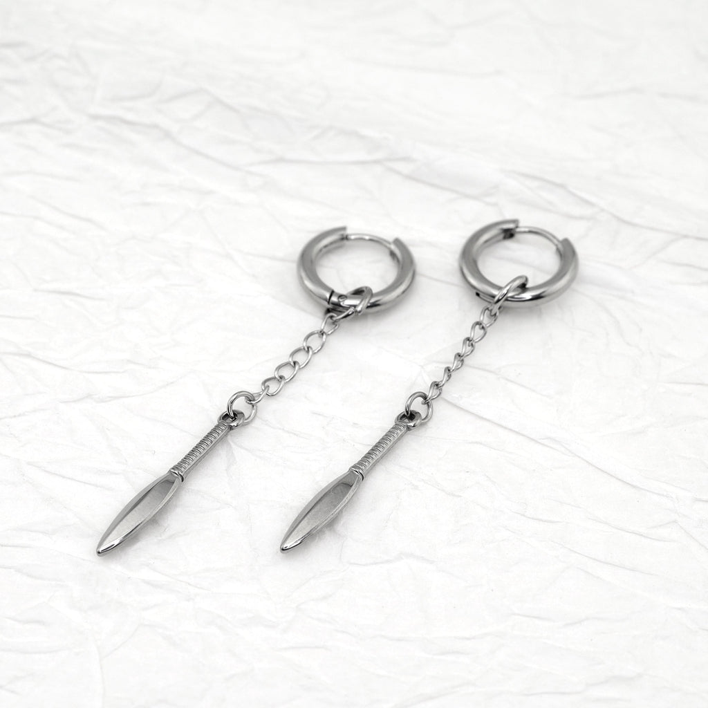 Dagger Drop Chain stainless steel Earrings