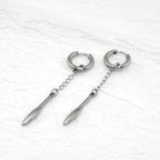 Dagger Drop Chain stainless steel Earrings