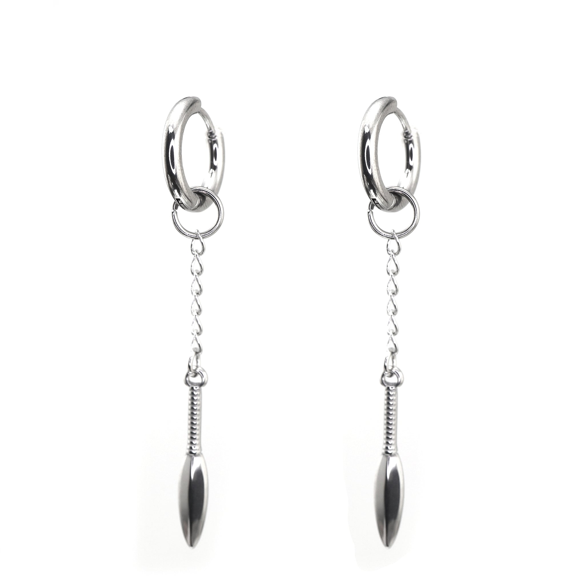 Dagger Drop Chain stainless steel Earrings