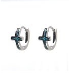 Turquoise Cross stainless steel Earrings
