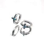 Turquoise Cross stainless steel Earrings