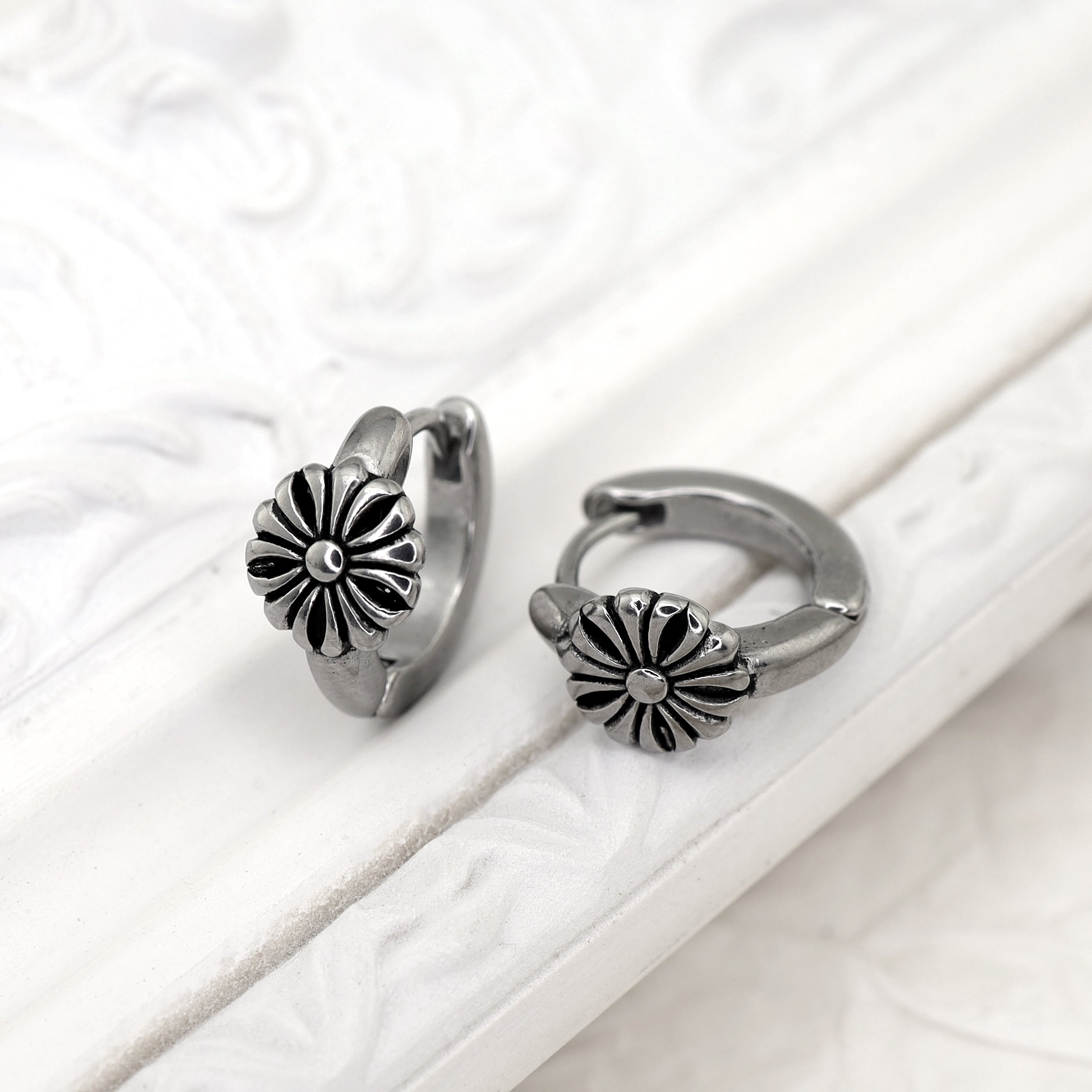 Vintage Sunflower stainless steel Earrings