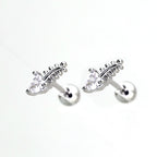 20G CZ Mini Fishbone Ear Studs