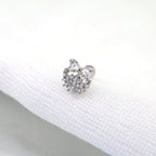 20G Thin Bow Floral Halo Ear Studs