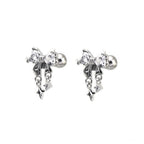20G Thin Bow Dangle Ear Studs
