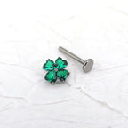 Green Clover Titanium Internally Threaded Studs
