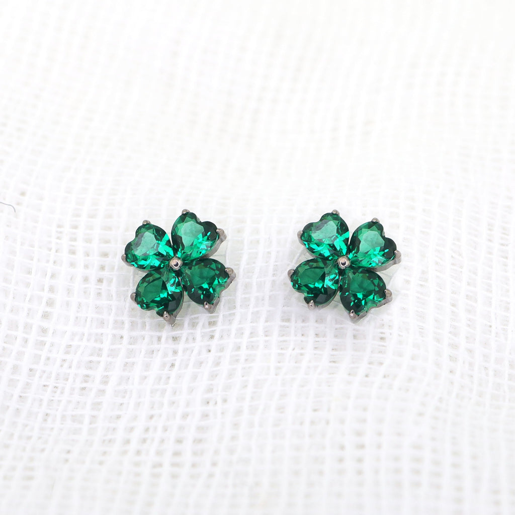 Green Clover Titanium Internally Threaded Studs