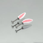 PAIR OF Bunny Ear Titanium Helix Studs