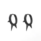 PAIR OF Black & White Spike stainless steel Ear Rings