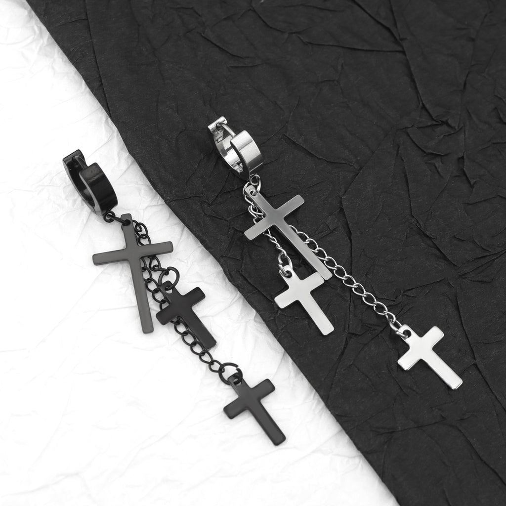 Cross Drop Chain Stainless Steel Earring Chain