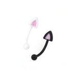 Colorful Cat Ear stainless steel Rook Stud 爱宠