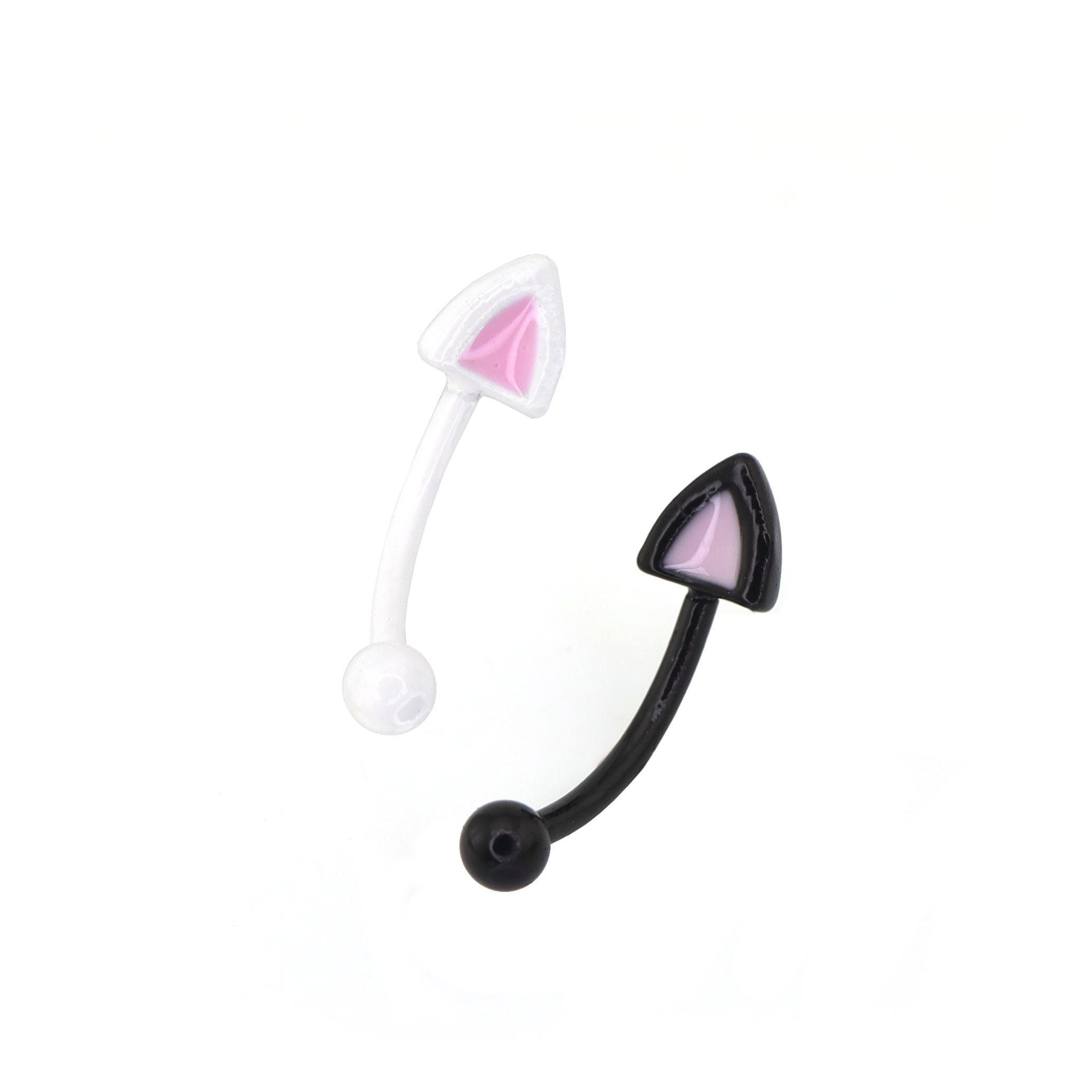 Colorful Cat Ear stainless steel Rook Stud 爱宠