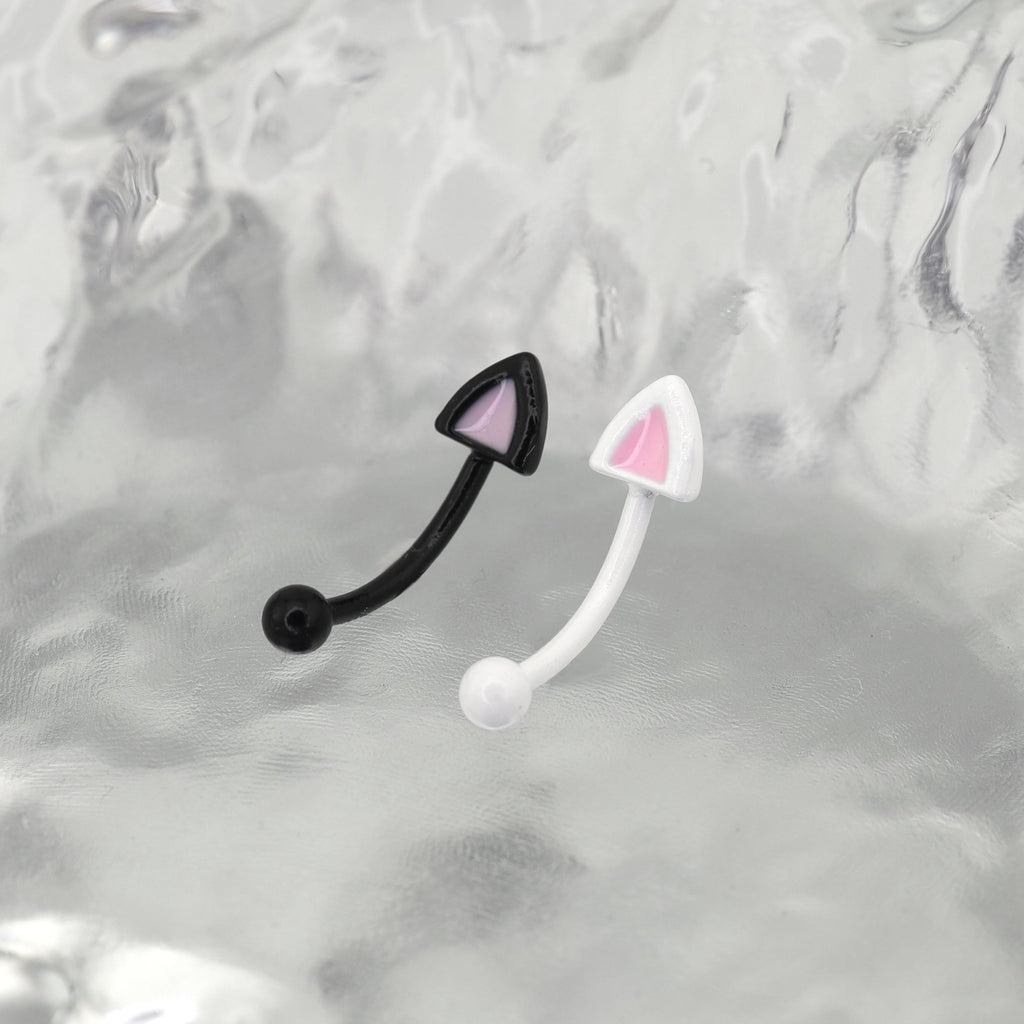 Colorful Cat Ear stainless steel Rook Stud 爱宠