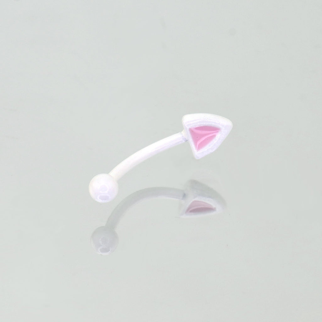 Colorful Cat Ear stainless steel Rook Stud 爱宠
