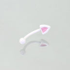 Colorful Cat Ear stainless steel Rook Stud 爱宠