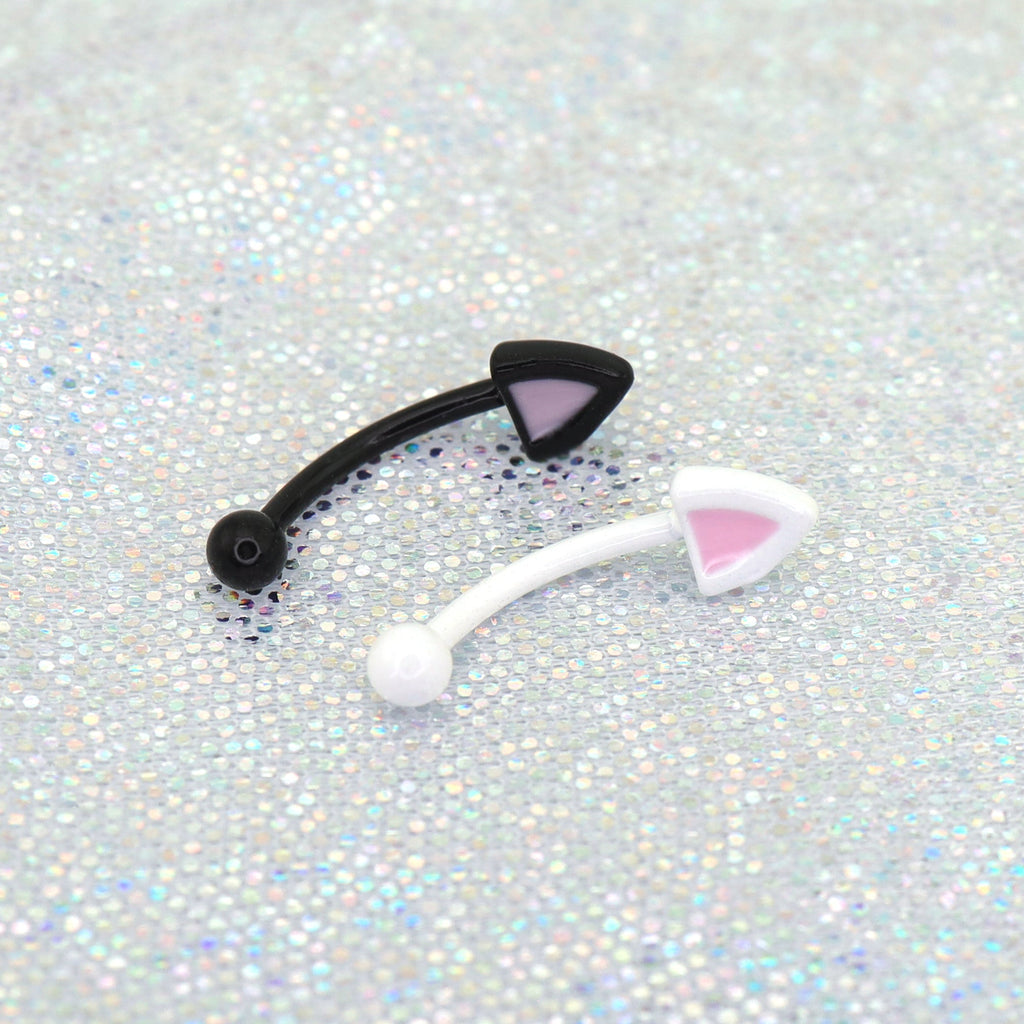Colorful Cat Ear stainless steel Rook Stud 爱宠