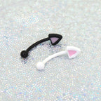 Colorful Cat Ear stainless steel Rook Stud 爱宠