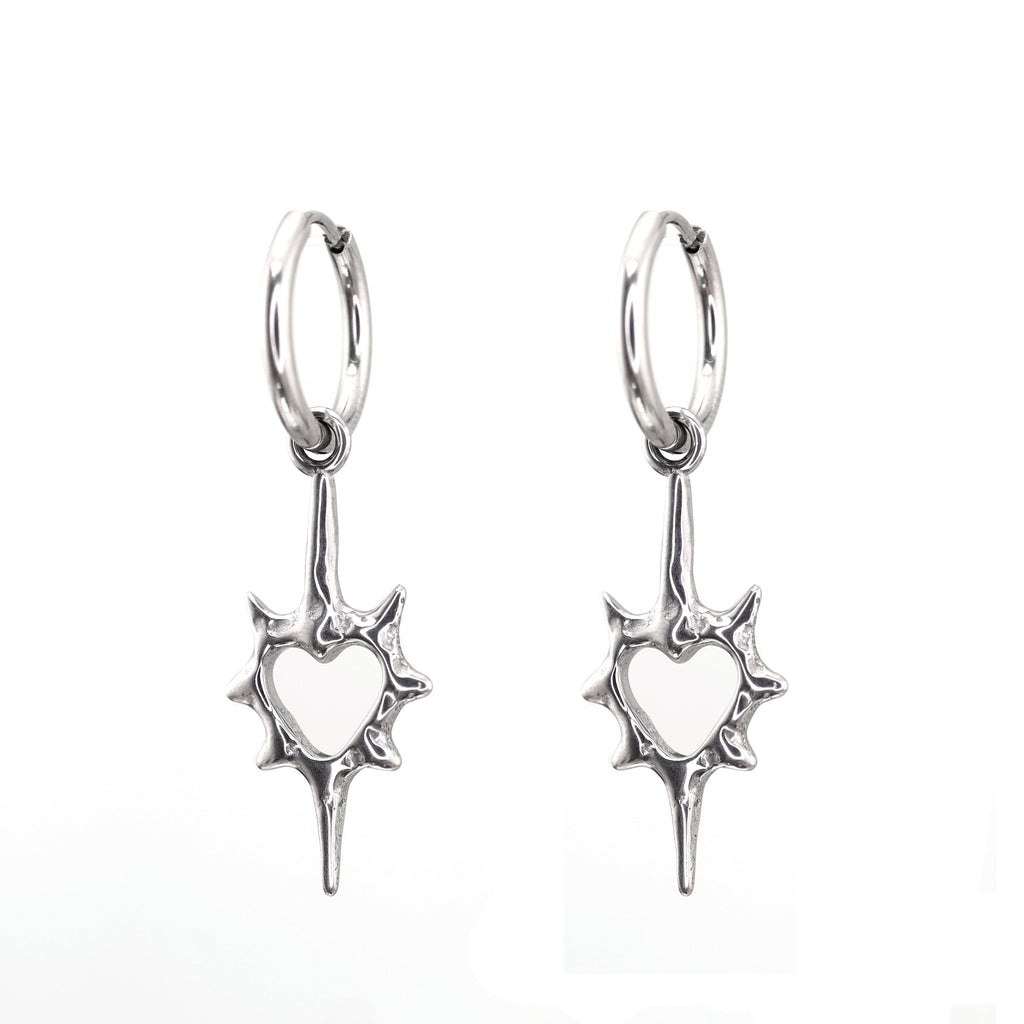 Thorn Heart stainless steel Pendant Earring