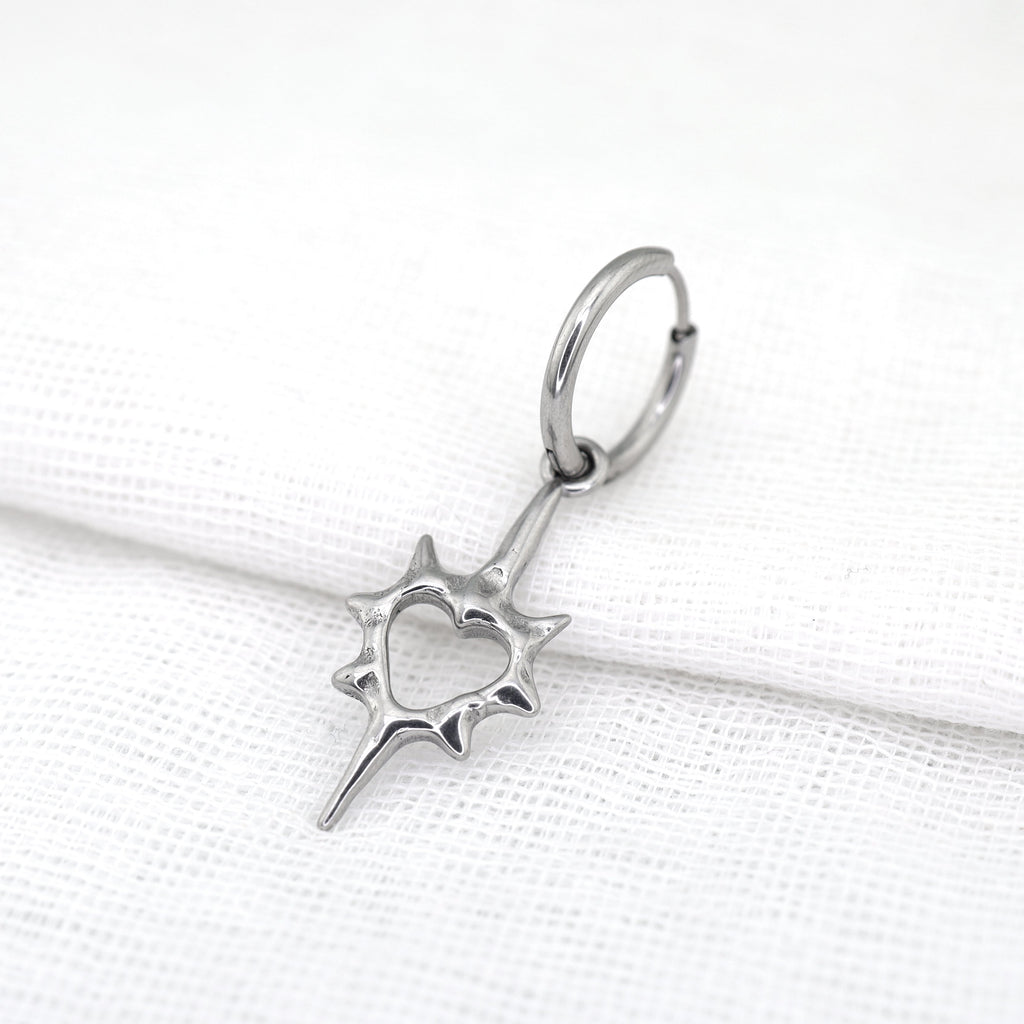 Thorn Heart stainless steel Pendant Earring