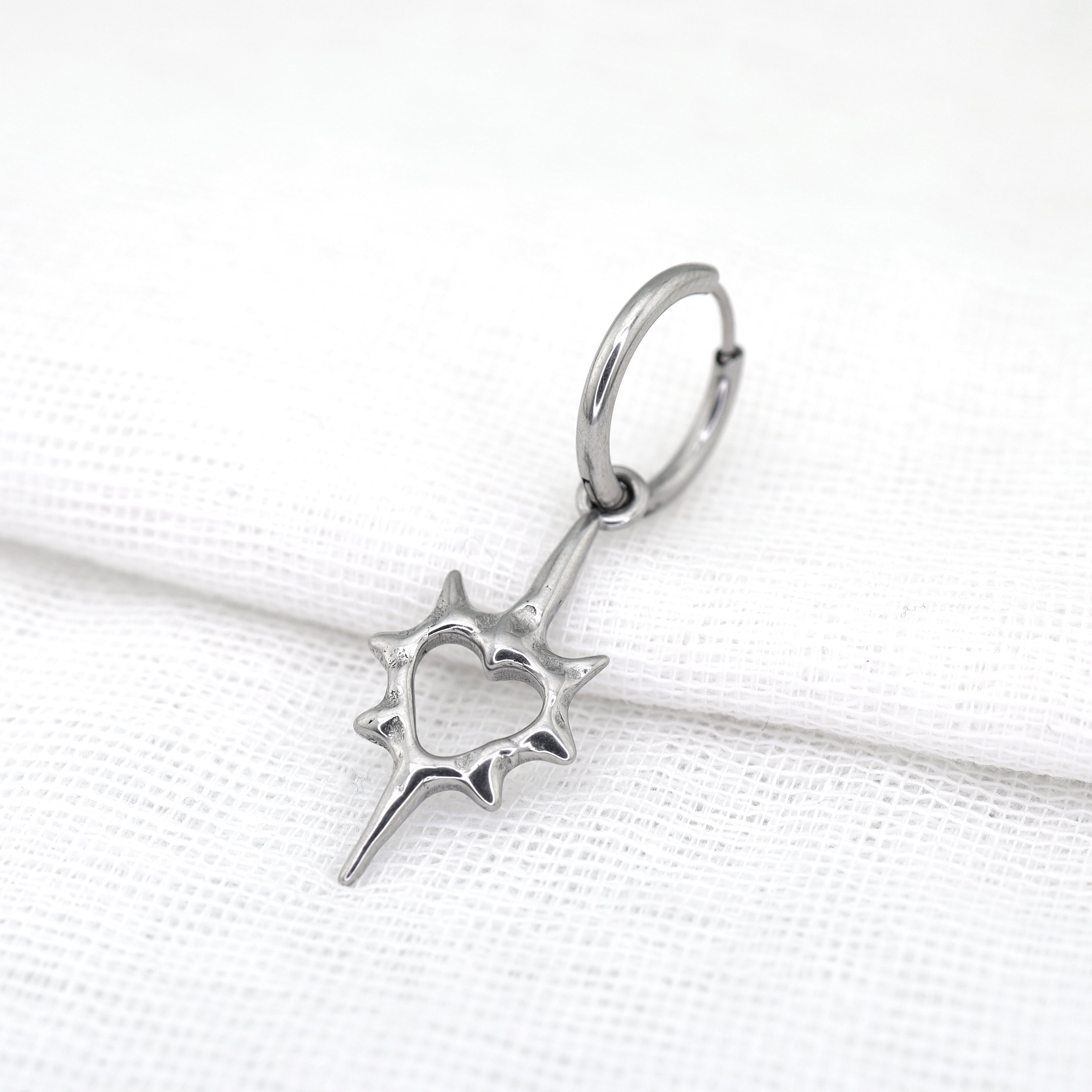 Thorn Heart stainless steel Pendant Earring