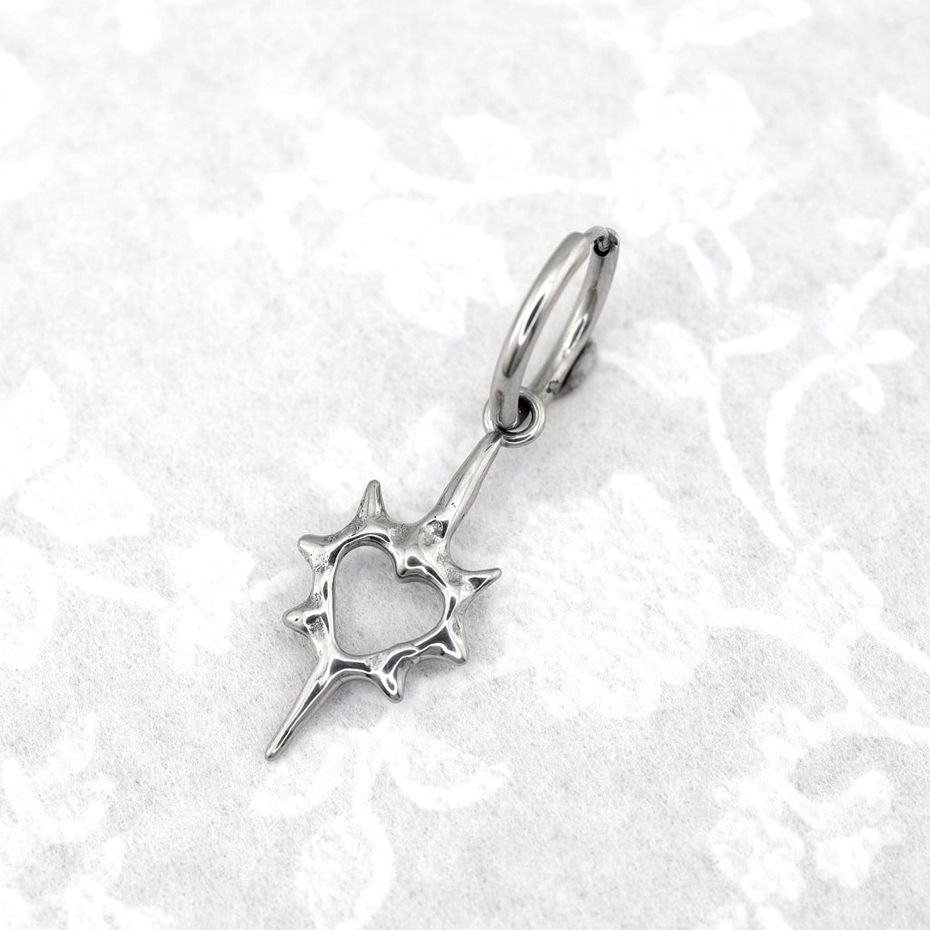 Thorn Heart stainless steel Pendant Earring