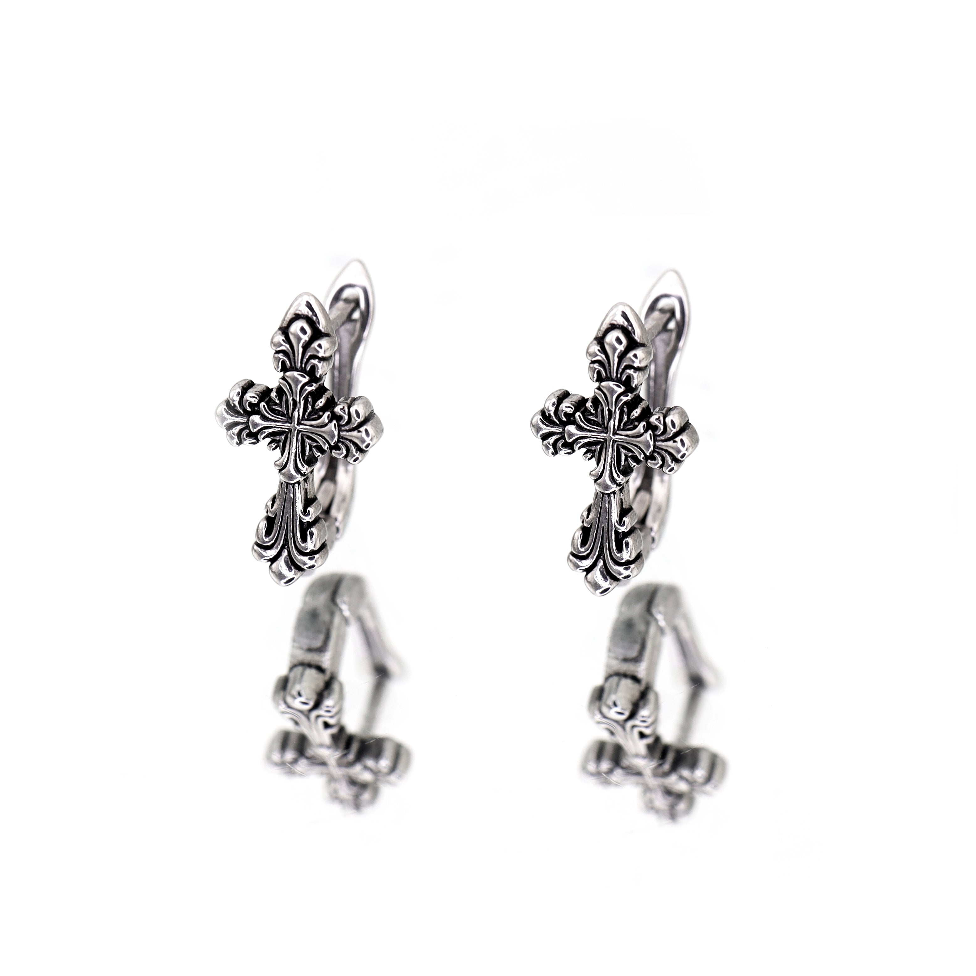 Gothic Cross stainless steel Ear Stud