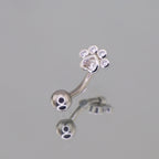Cat Paw CZ Stainless Steel Navel Ring