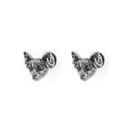 Blue Eye Cat Ear Stainless Steel Ear Stud