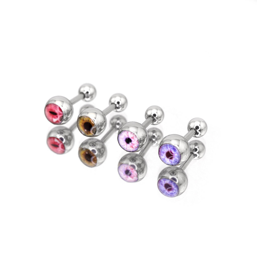 Demon Eye Ball stainless steel Ear Stud