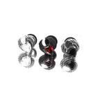 PAIR OF Heart CZ Wing stainless steel Ear Stud